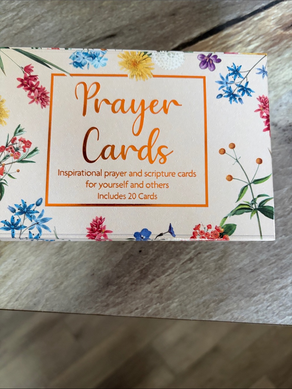 Prayer Cards Box - Floral Multicolor Inspirational Scripture Cards